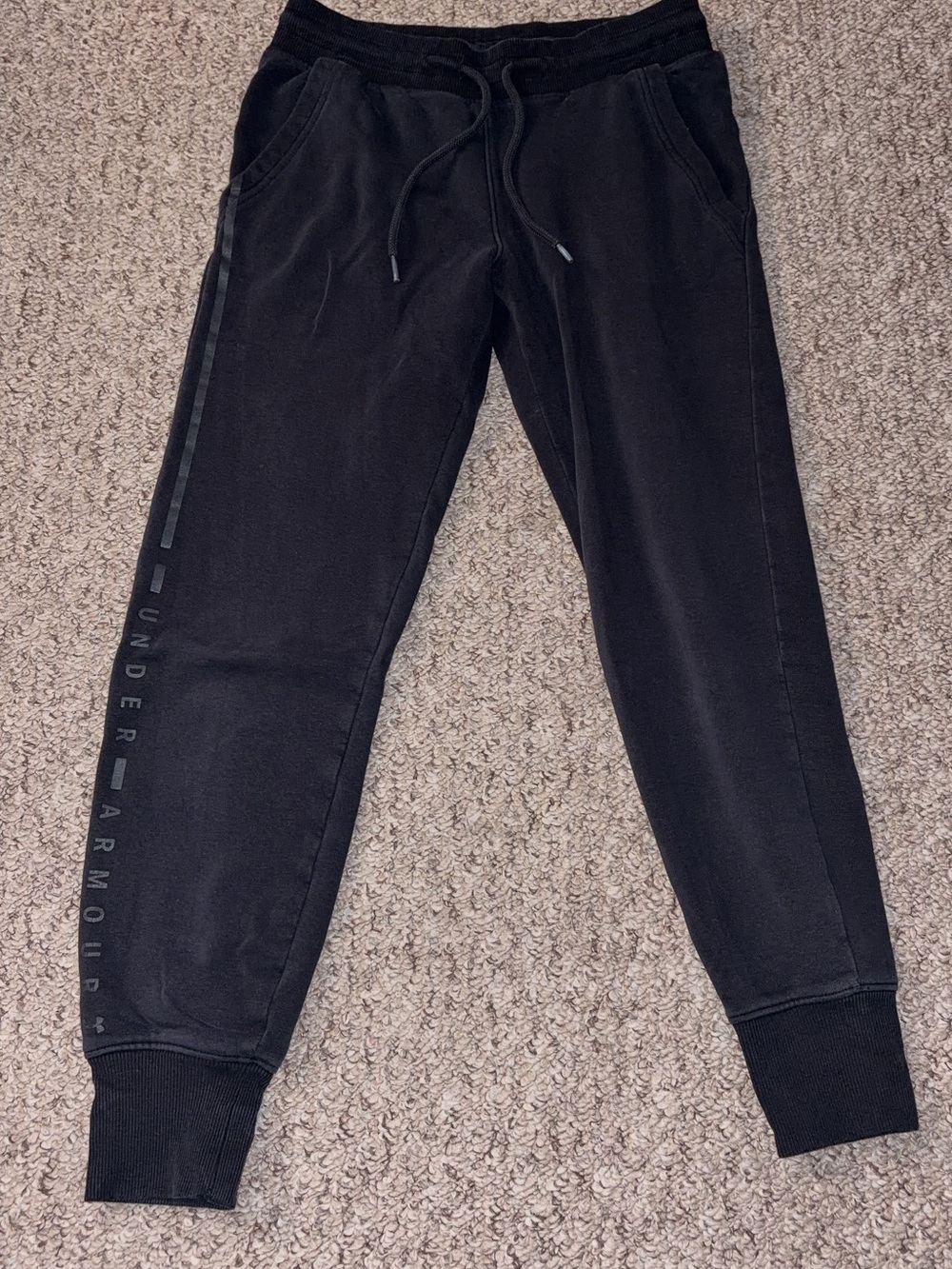 Under Armour Black Women's Track Joggers with Side Logo